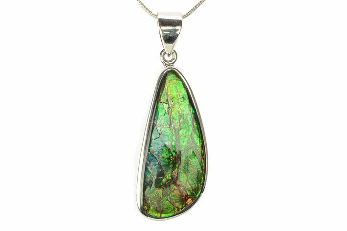 Stunning Ammolite Pendant (Necklace) - Sterling Silver #280000